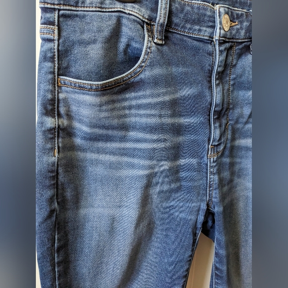 AMERICAN EAGLE, Next Level, Hi-Rise Jegging Crop, Gravity Blue, Size 12 Short. - Picture 4 of 9